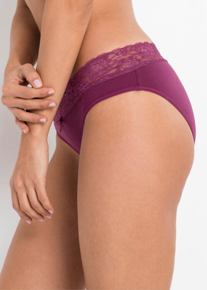 Slip mit Spitze (5er Pack)