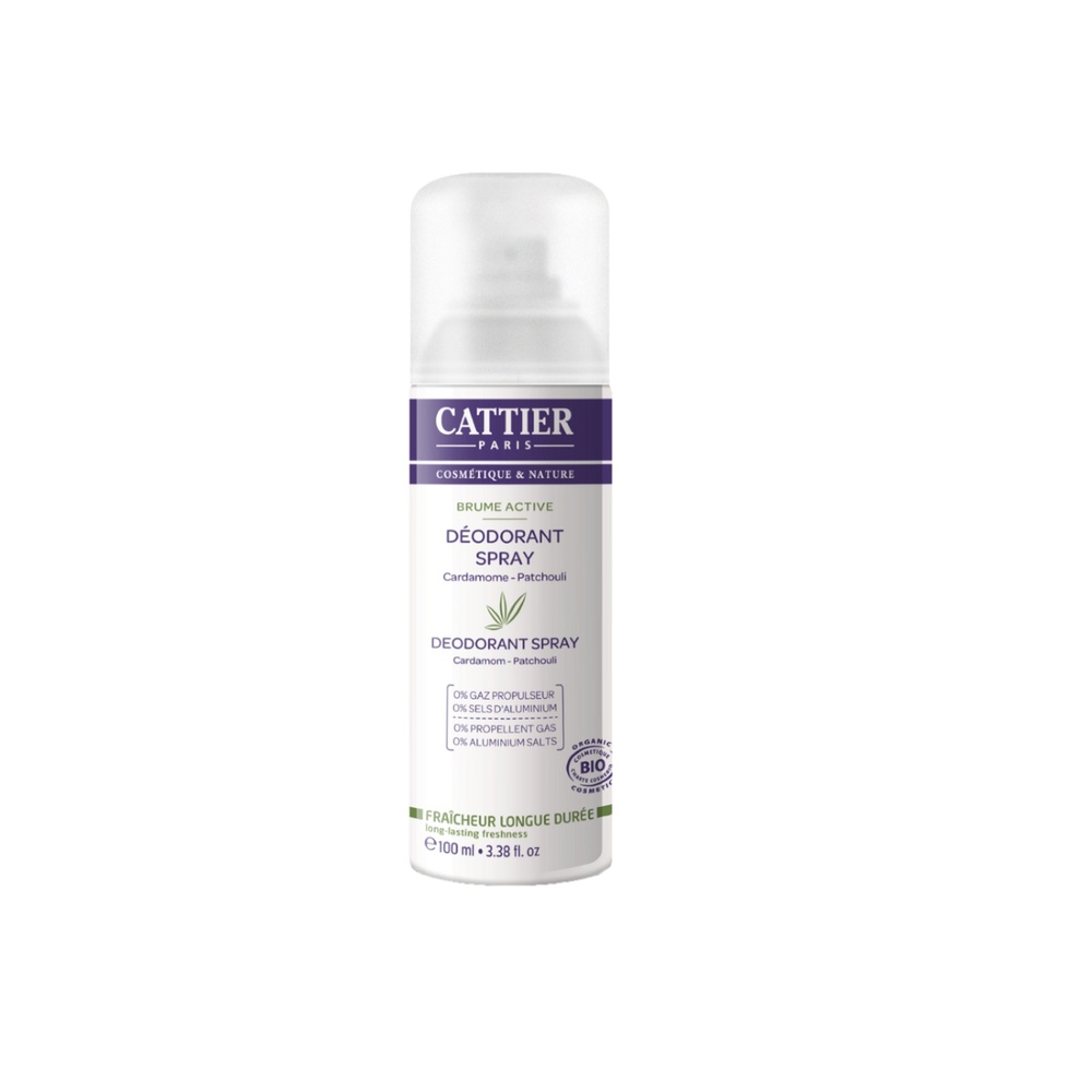 cattier Brume Active - Cardamome - Patchouli - 100ml Déodorant