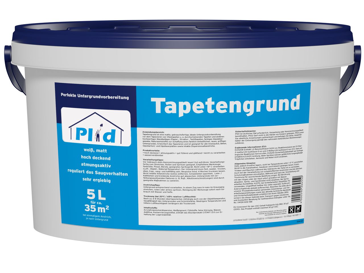 Plid Premium Tapetengrund Tapetengrundierung Grundierung Weiß