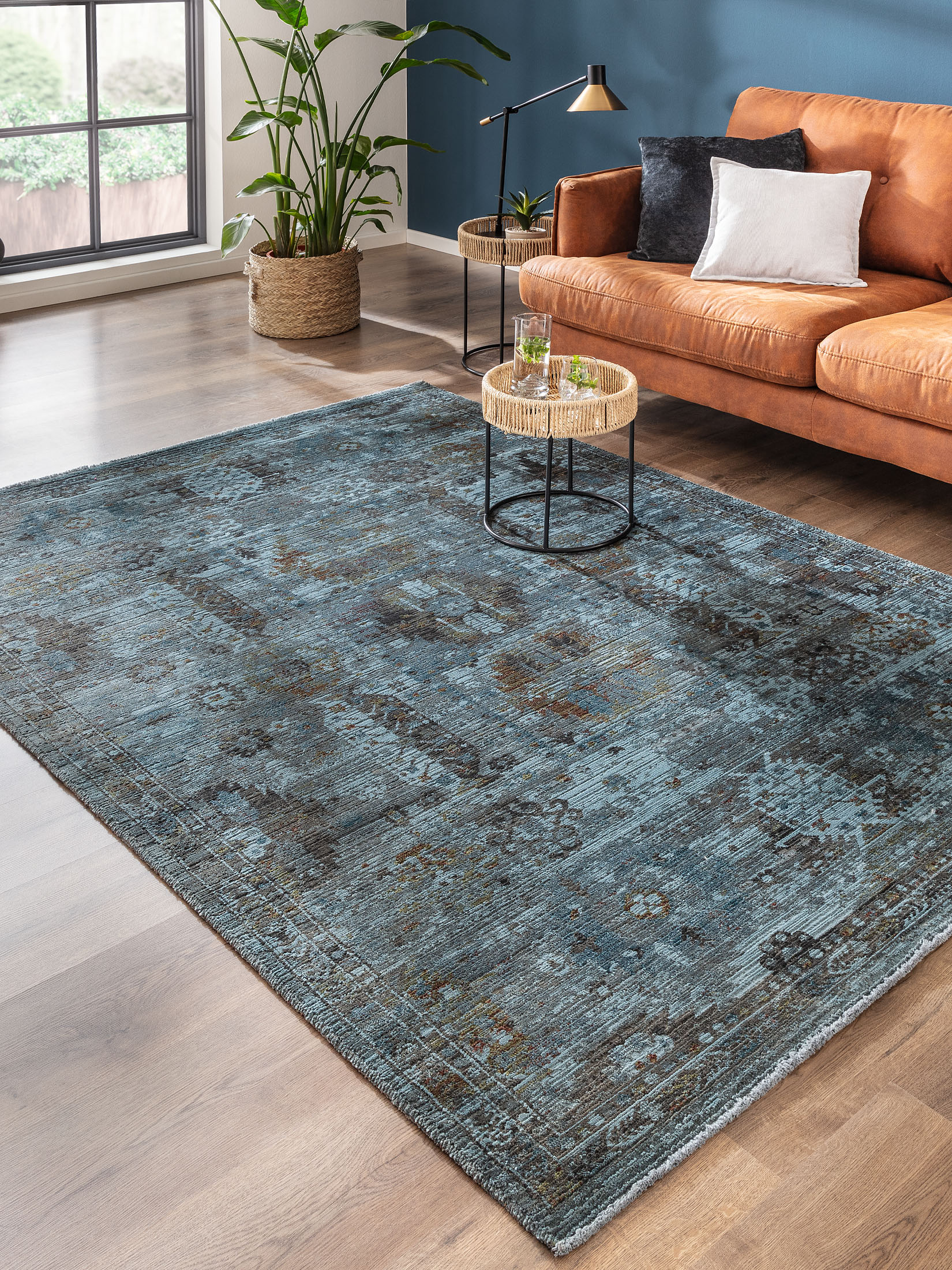 Saldala Vintage-Teppich, Dark Blue