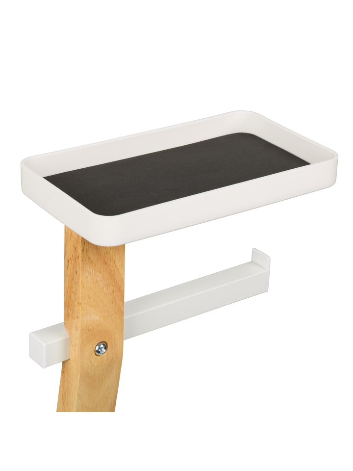 relaxdays WC Garnitur in Weiß/ Natur - (B)30 x (H)80 x (T)20 cm günstig kaufen onesize