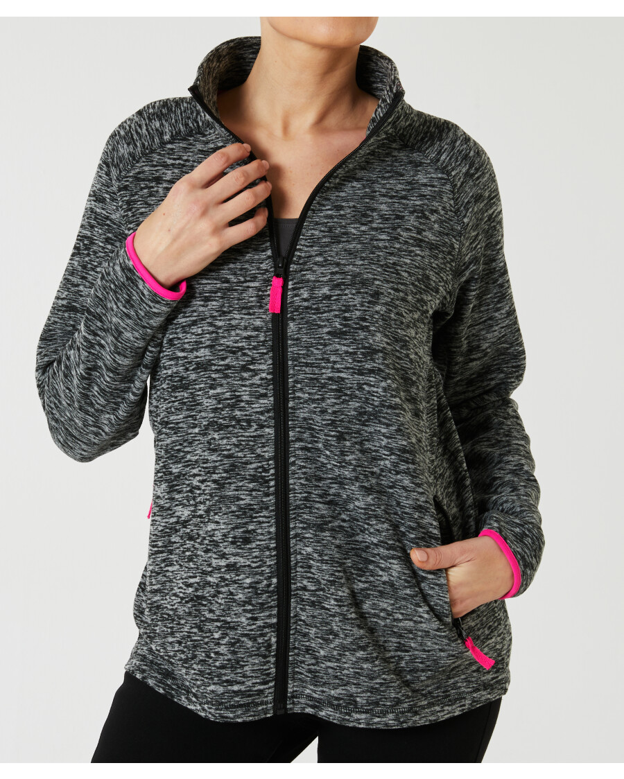 Melierte Fleecejacke