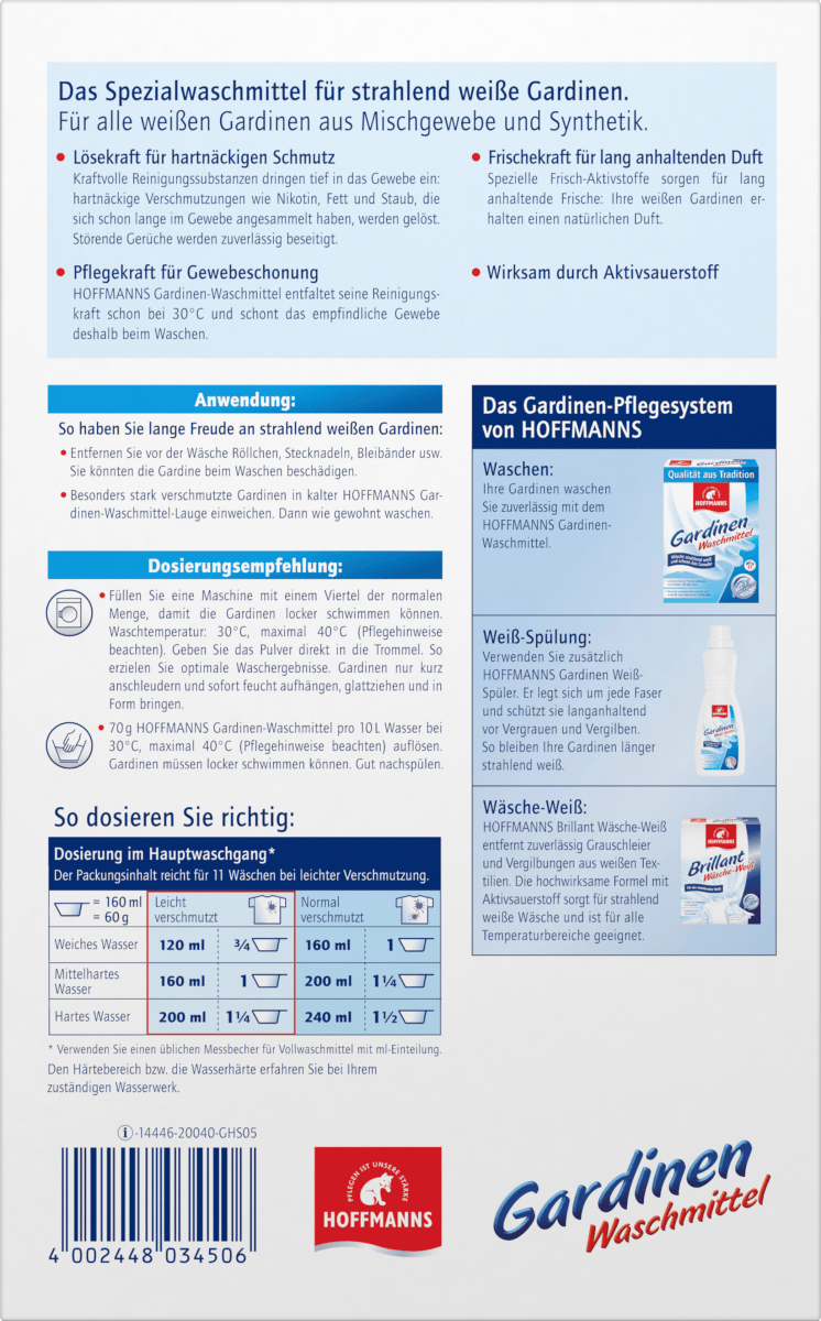 Waschmittel für Gardinen, 11 Wl