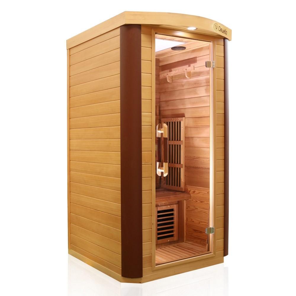 Dewello Infrarotkabine Infrarotsauna TORONTO 102cm x 102cm x 190cm Vollspektrumstrahler