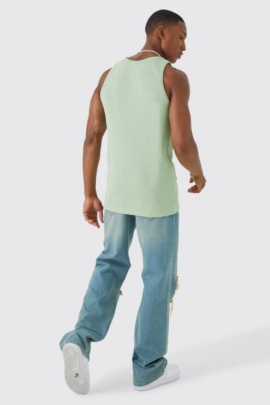 Tanktop in Waffeloptik