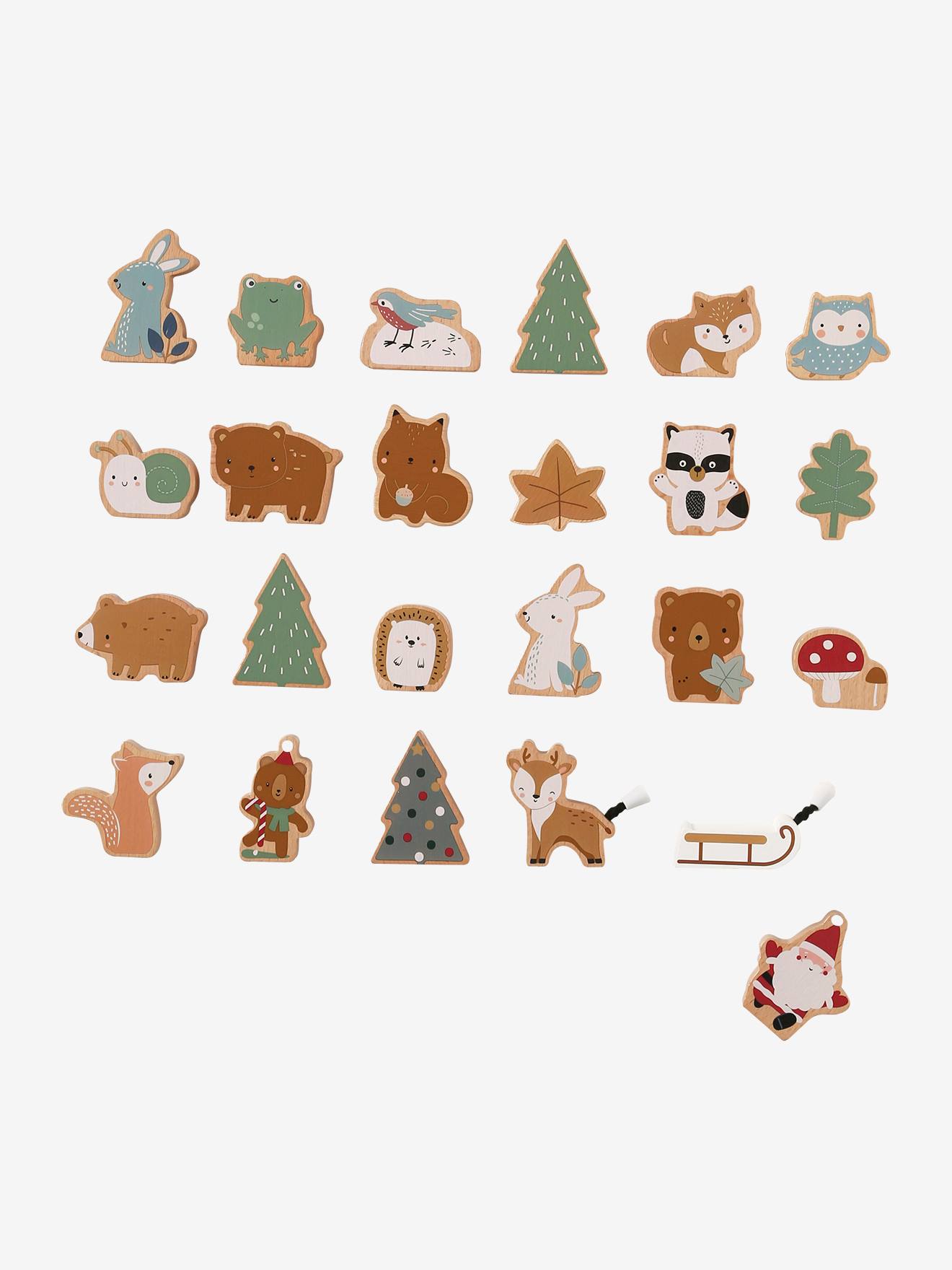 Calendrier de l'Avent avec jouets en bois FSC® véhicules