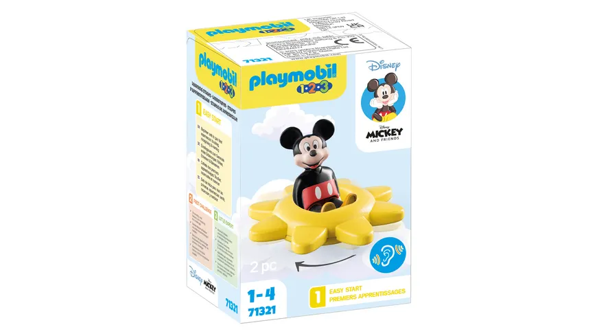 PLAYMOBIL 71321 1.2.3 & : Mickys Drehsonne mit Rasselfunktion