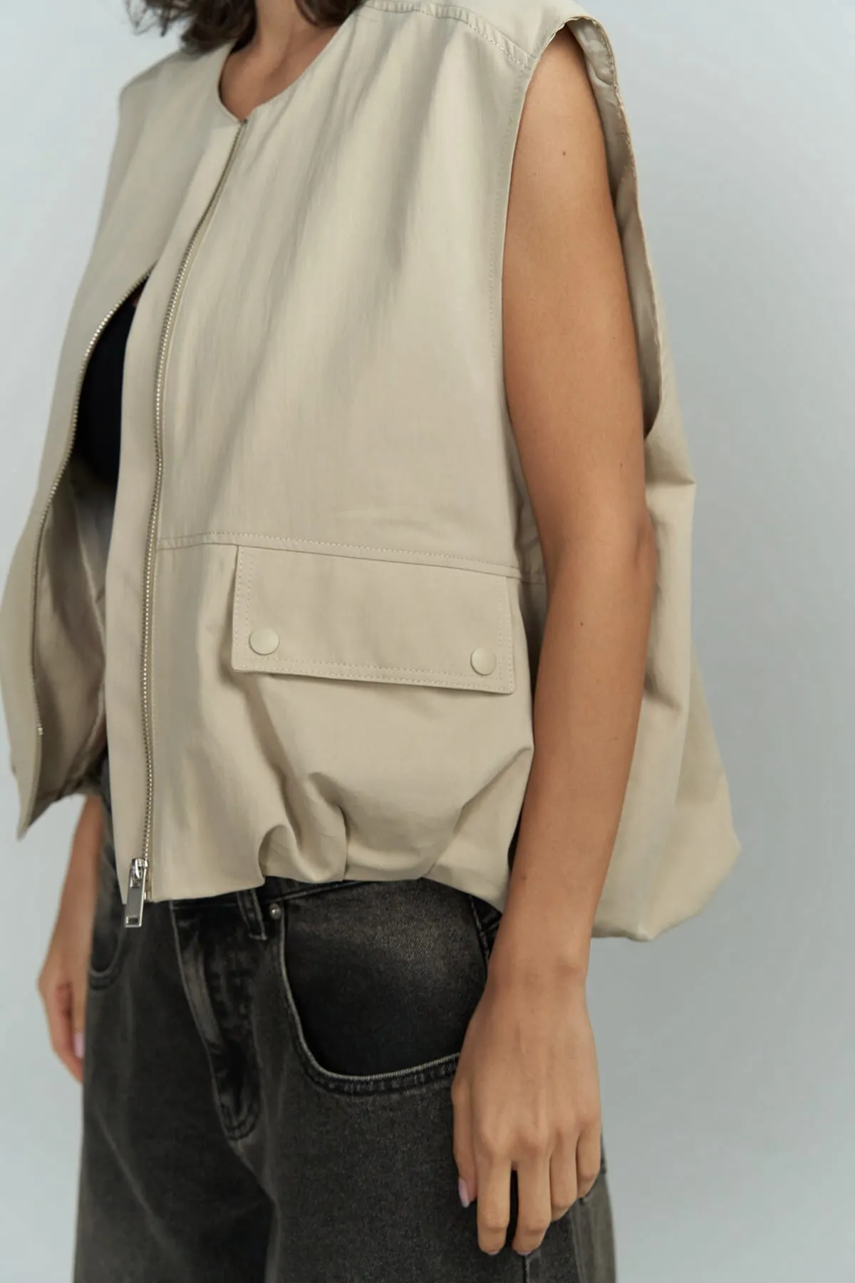 MAİ COLLECTİON  Hardy Beige Bomberweste