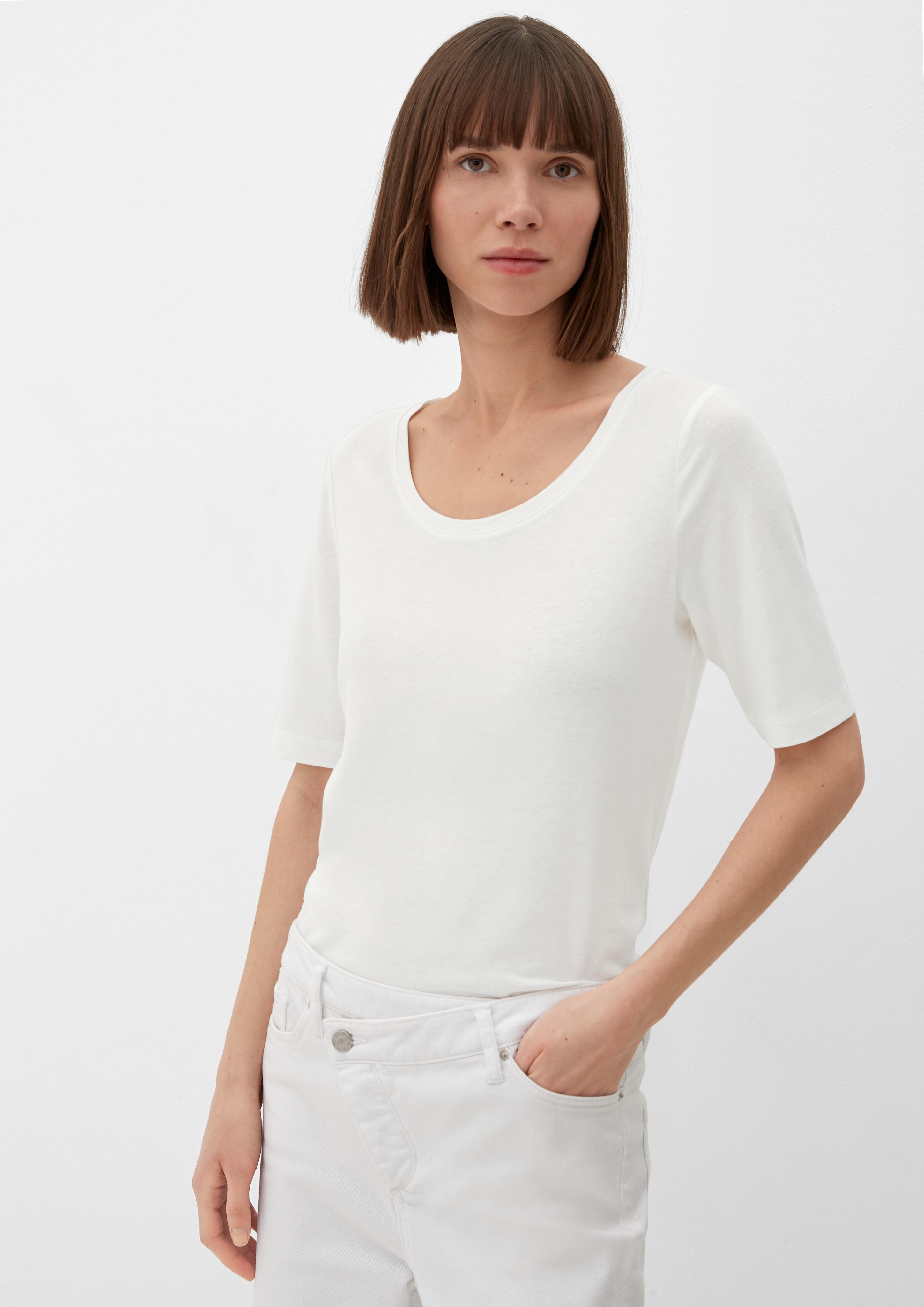 T-Shirt aus Viskosemix mit Leinen  2132318-0210