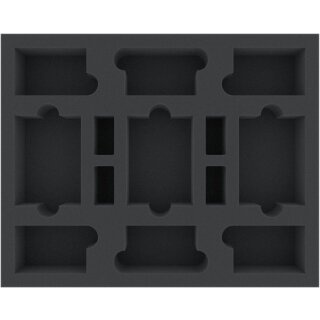 Feldherr 50 mm Full-Size Schaumstoffeinlage für Zubehör mit 13 Fächern