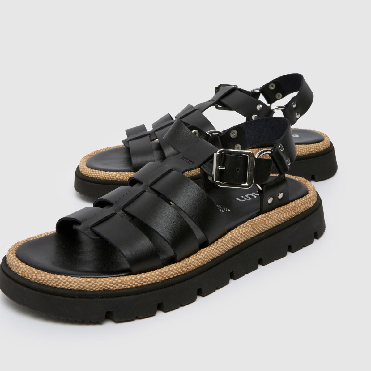 Schuh Texas – Svarta gladiatorsandaler
