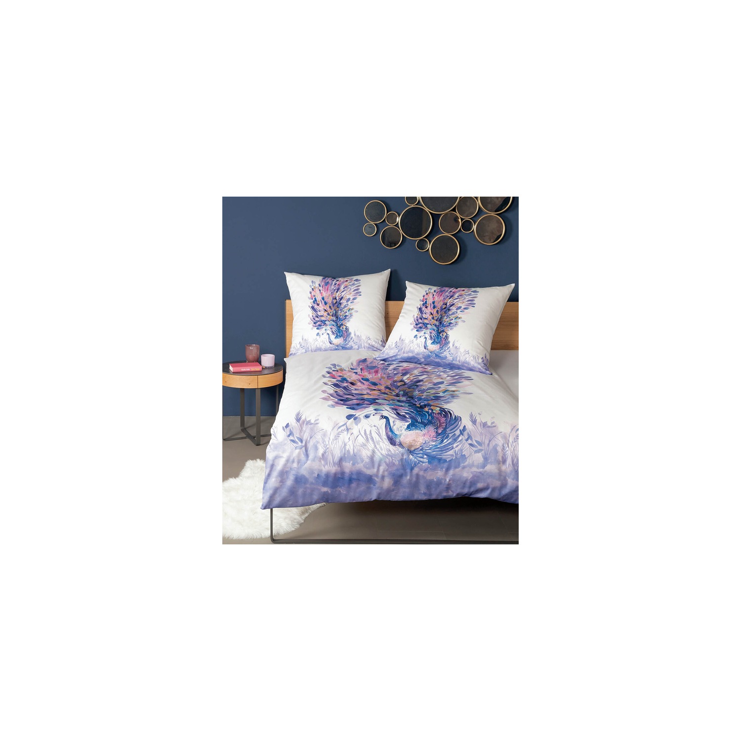 Janine Mako-Satin Bettwäsche modern art 42080-05 kreidelila