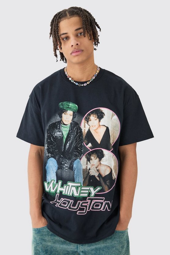 Oversize T-Shirt mit lizenziertem Whitney Houston Print