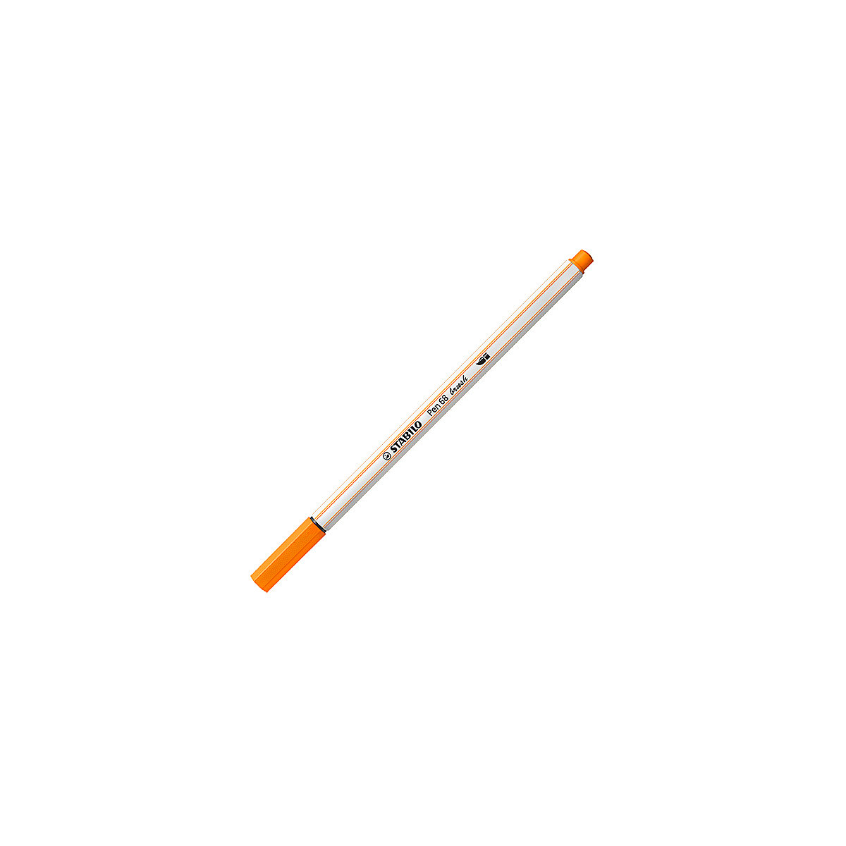 Premium-Filzstift Pen 68 brush, Pinselspitze für variable Strichstärken, orange