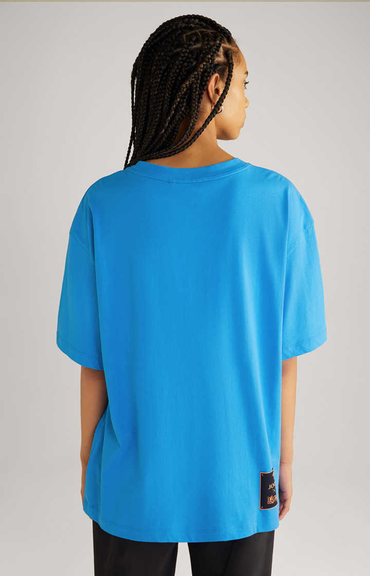 Unisex-Baumwoll-T-Shirt in Blau