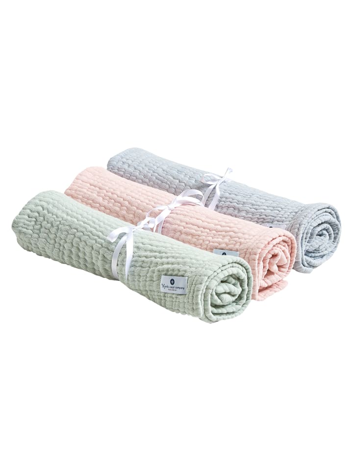 nordic coast company  Babydecke 4 in 1 groß in Mint - 90 x 120 cm  günstig kaufen onesize