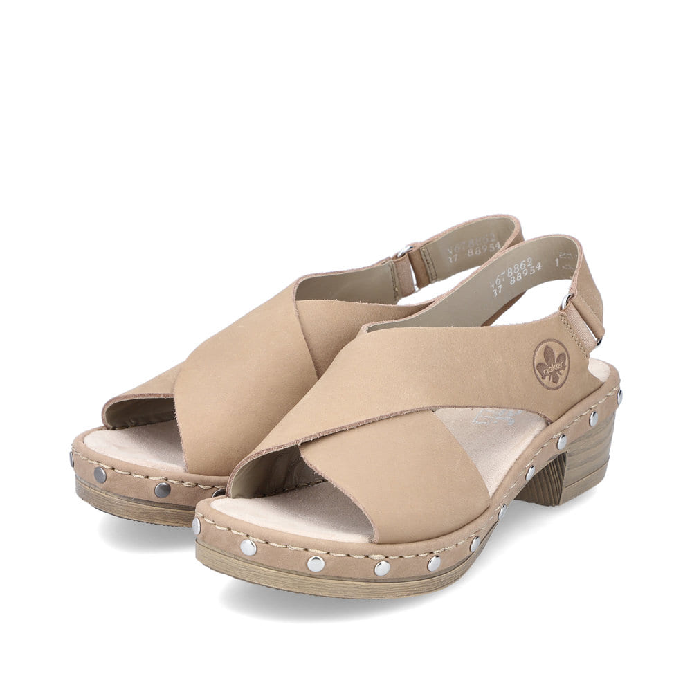 Rieker Damen Riemchensandaletten hellbeige