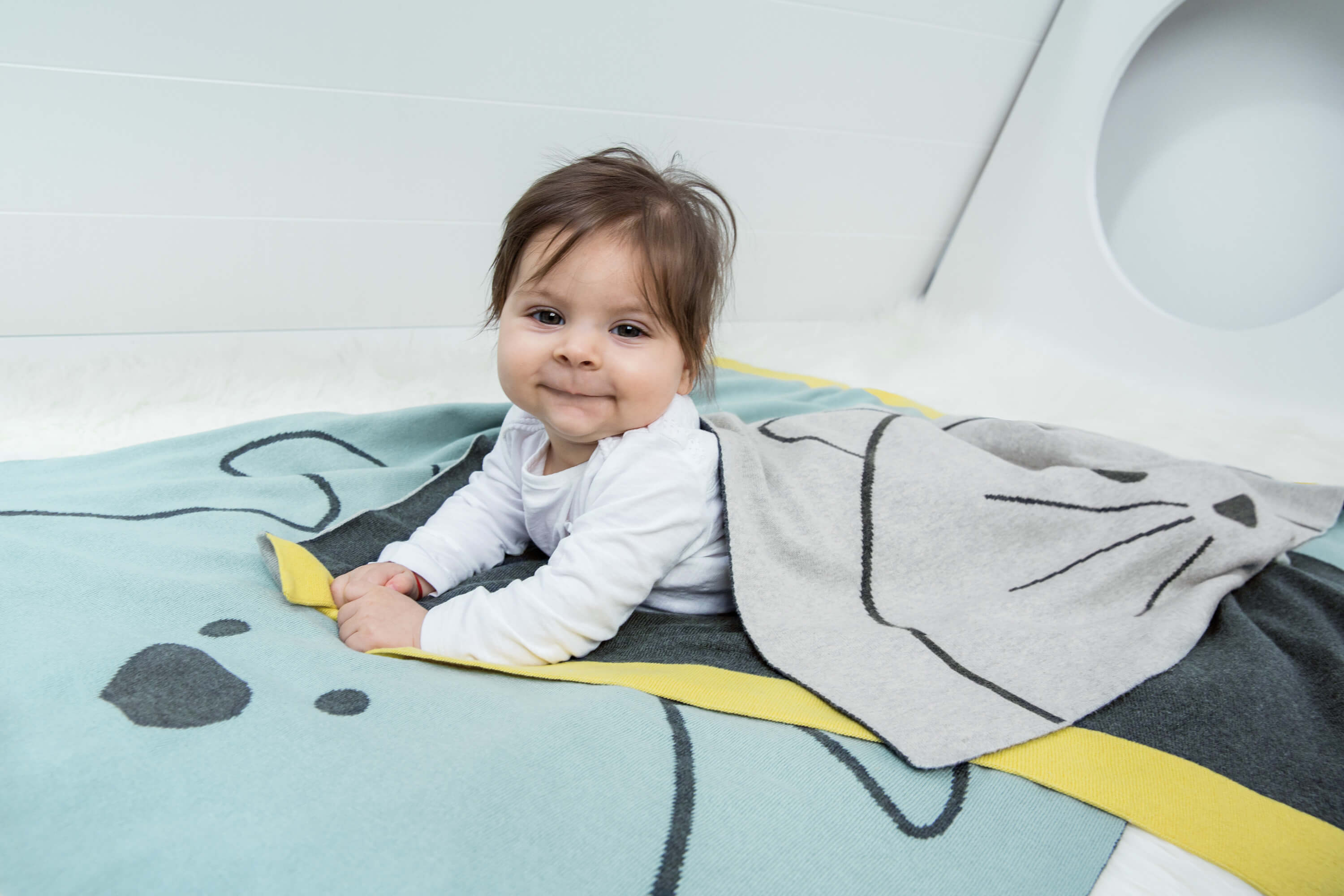 Babydecke - Bio Baumwolle, Katze