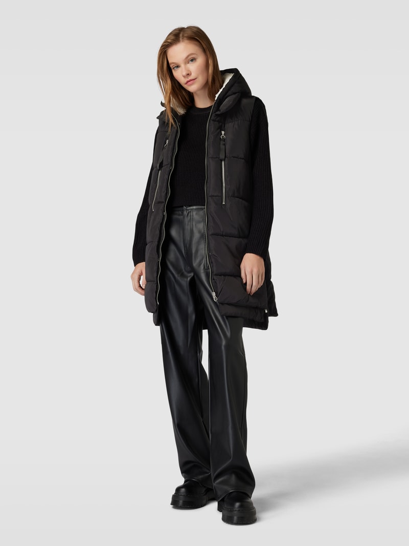 Steppweste im Double-Layer-Look Modell 'NEWNORA' in schwarz