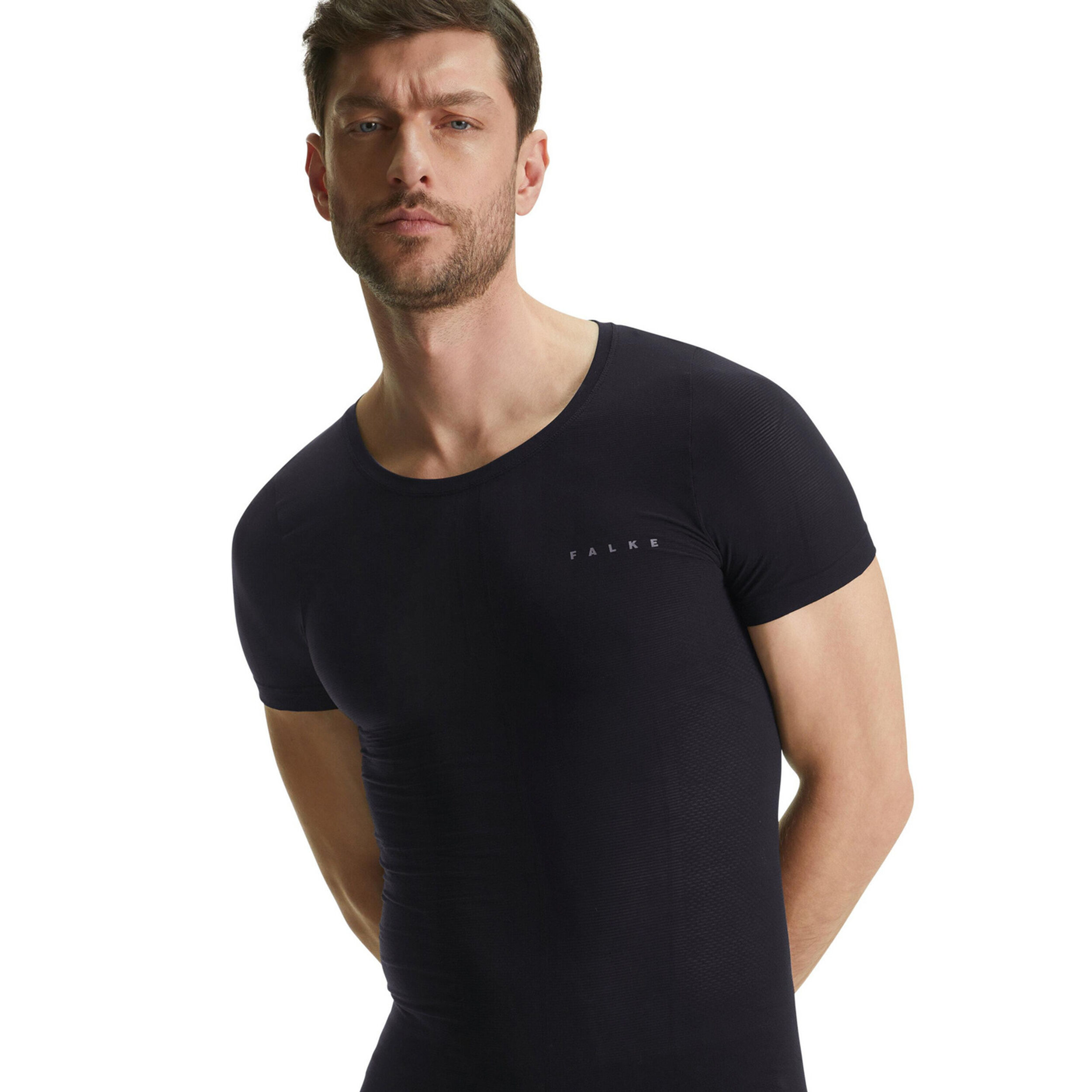 Regular Shortsleeve Laufshirt Herren - Schwarz