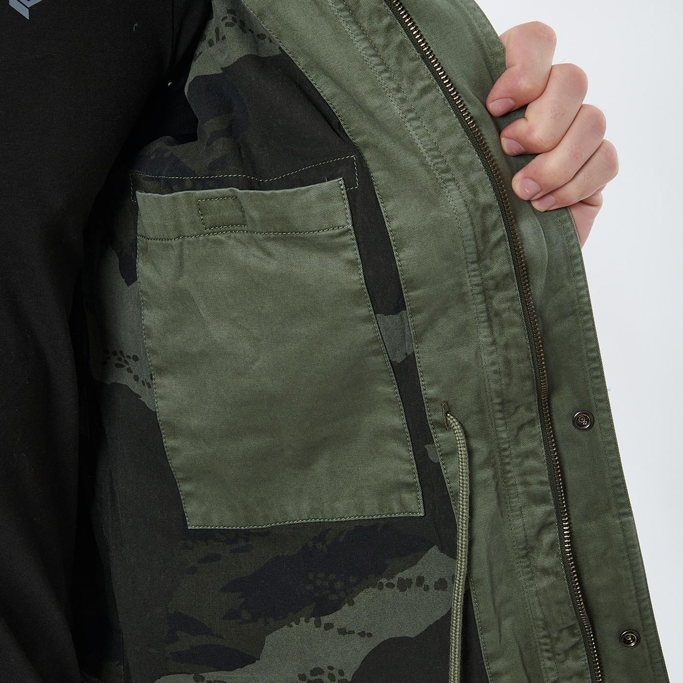 CATCH  Veste saharienne kaki homme en 100% coton