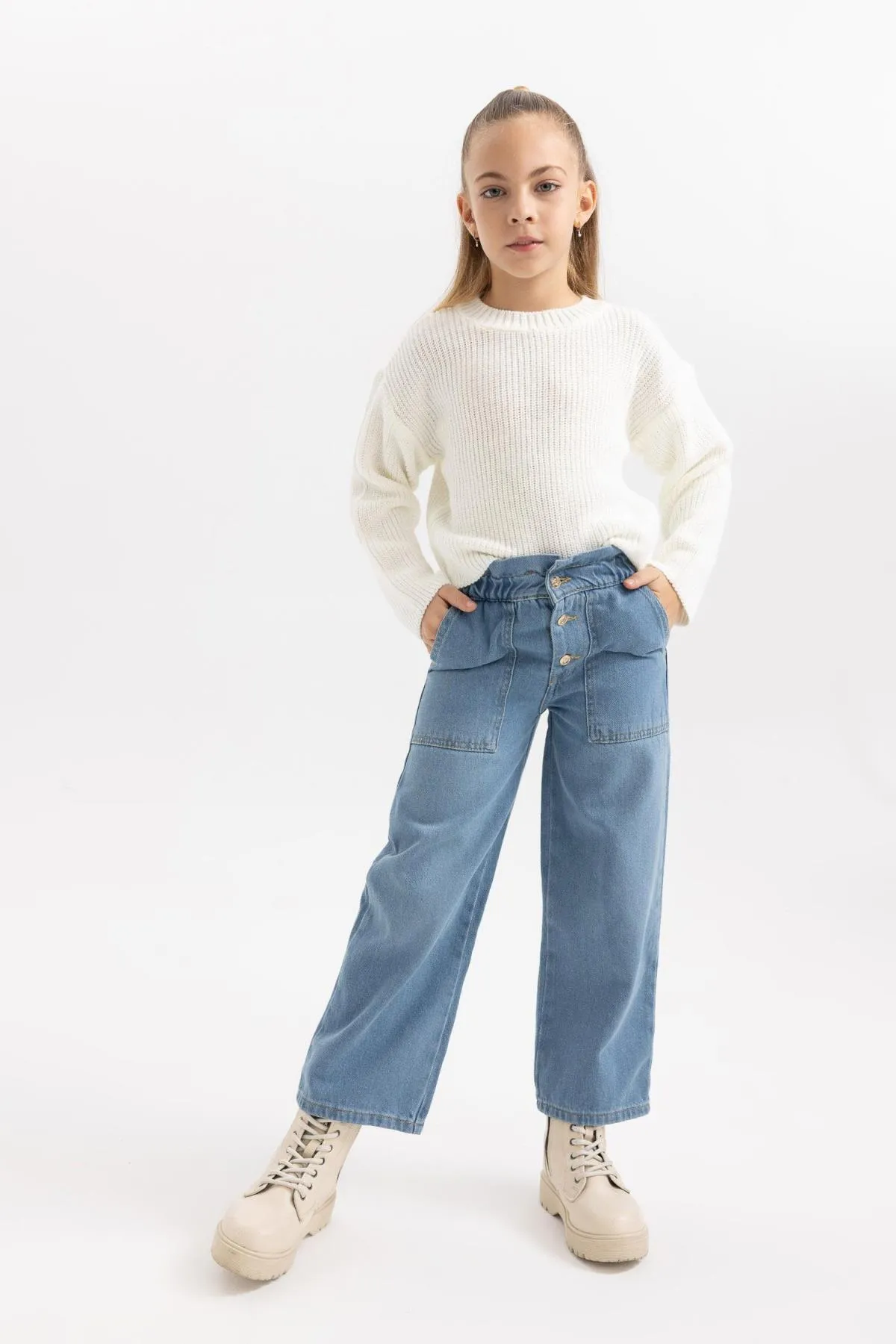 DeFacto  Weit geschnittene Jeanshose für Mädchen