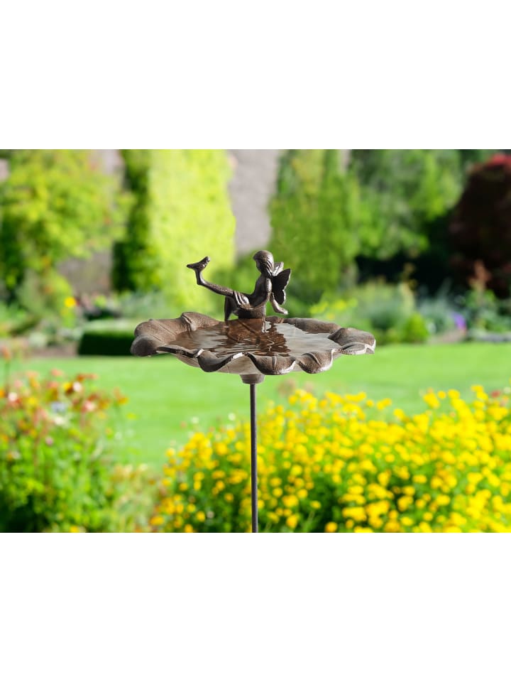 Beliani Vogelbrunnen MAGPIE in Braun - (W) 27 x (H) 65 x (L) 27 cm günstig kaufen onesize