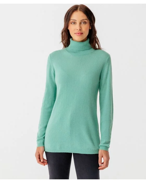 Pull col roulé en pur cachemire