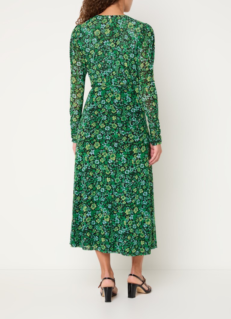 Vestido midi cruzado con estampado floral Natalie de Fabienne Chapot