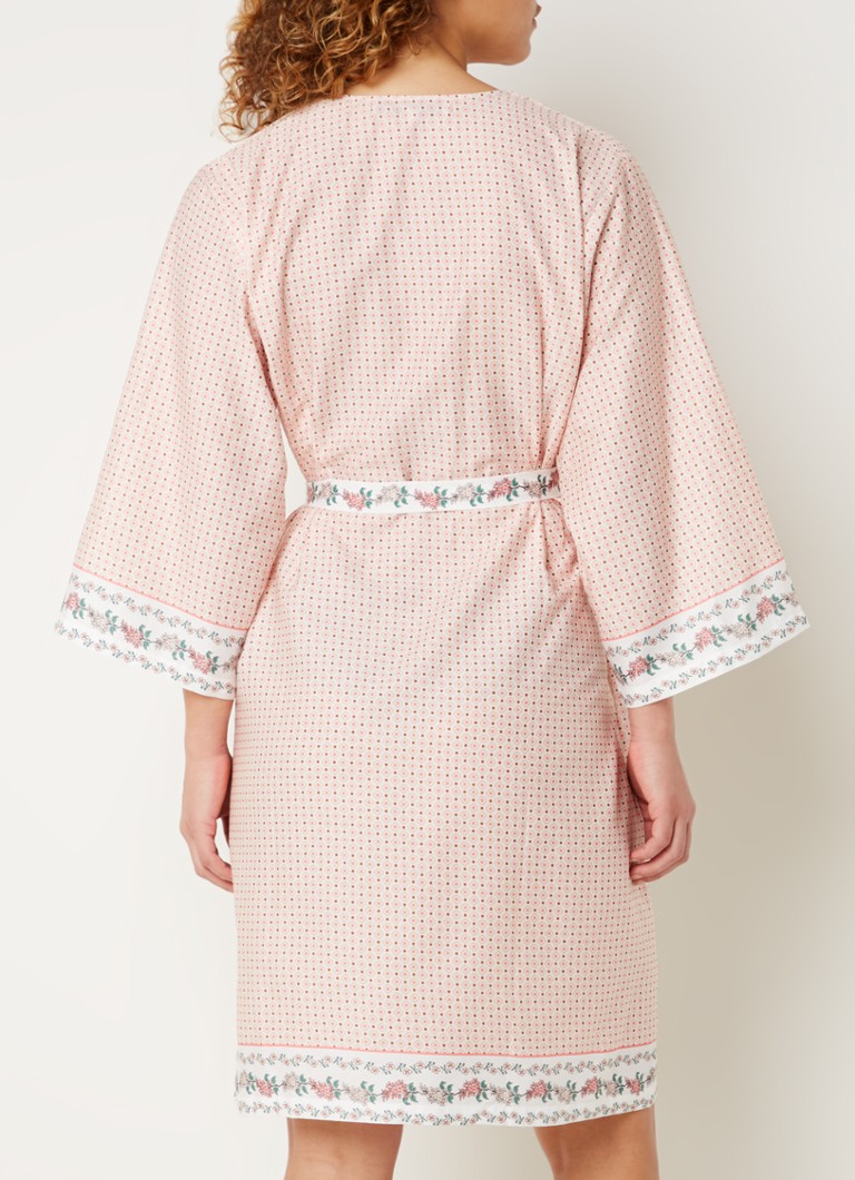 Kimono Laurence Tavernier din satin de bumbac imprimat