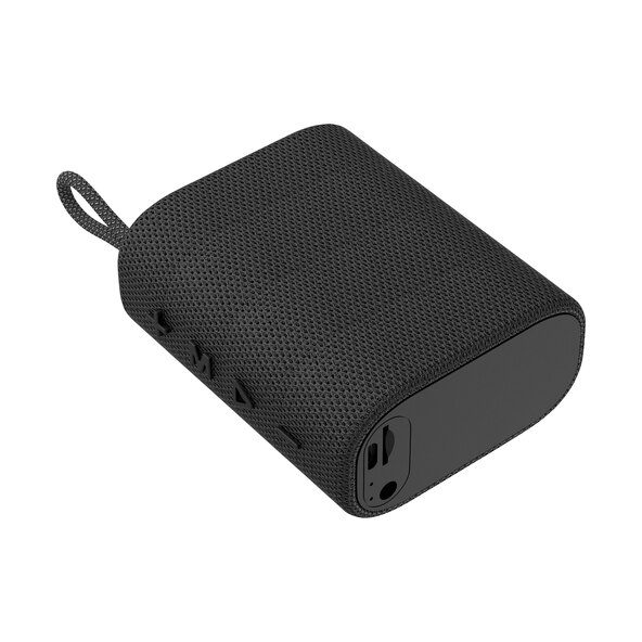 In-Ear-Kopfhörer und Bluetooth Speaker, schwarz