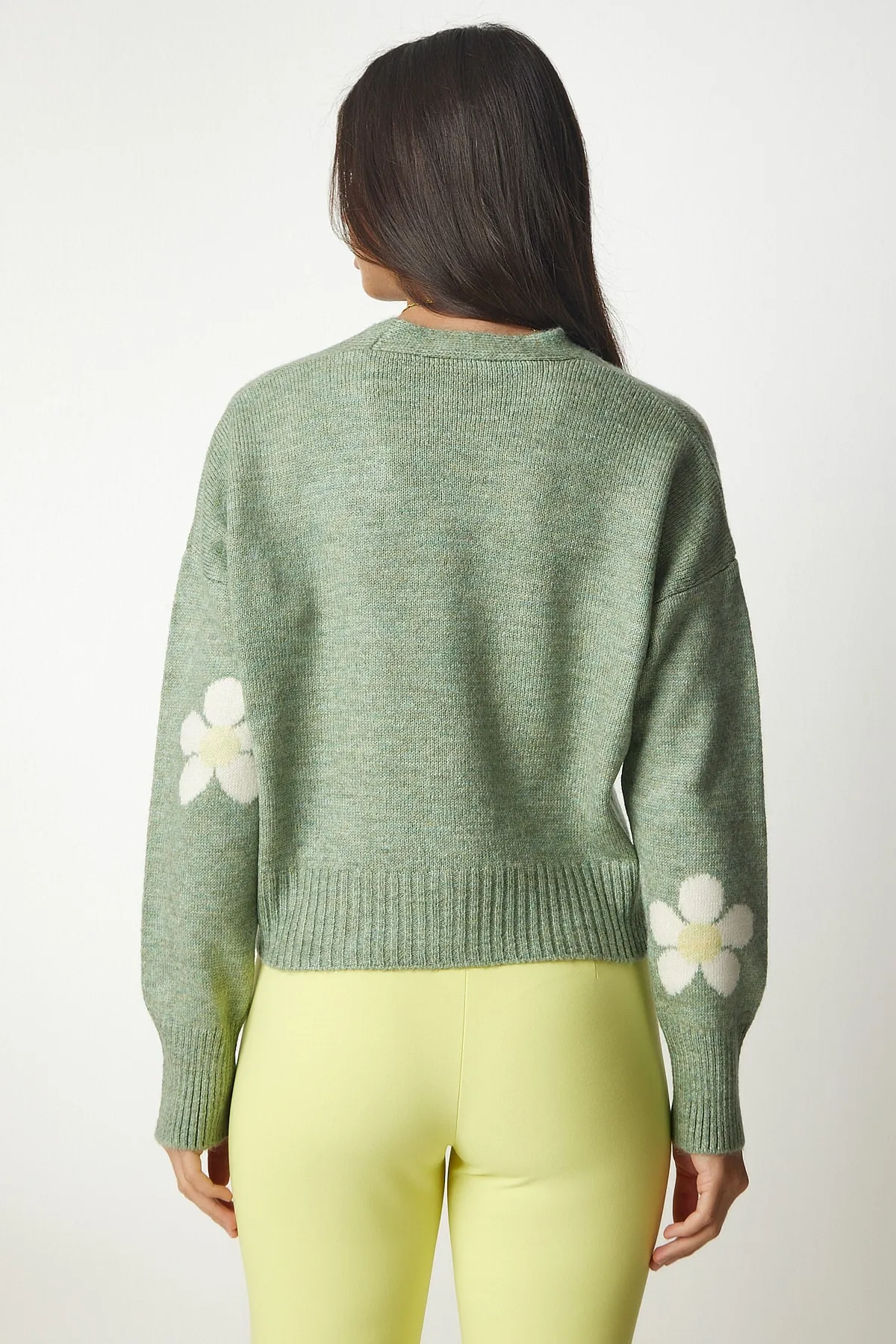 Happiness İstanbul  Strickjacke - Grün - Regular Fit