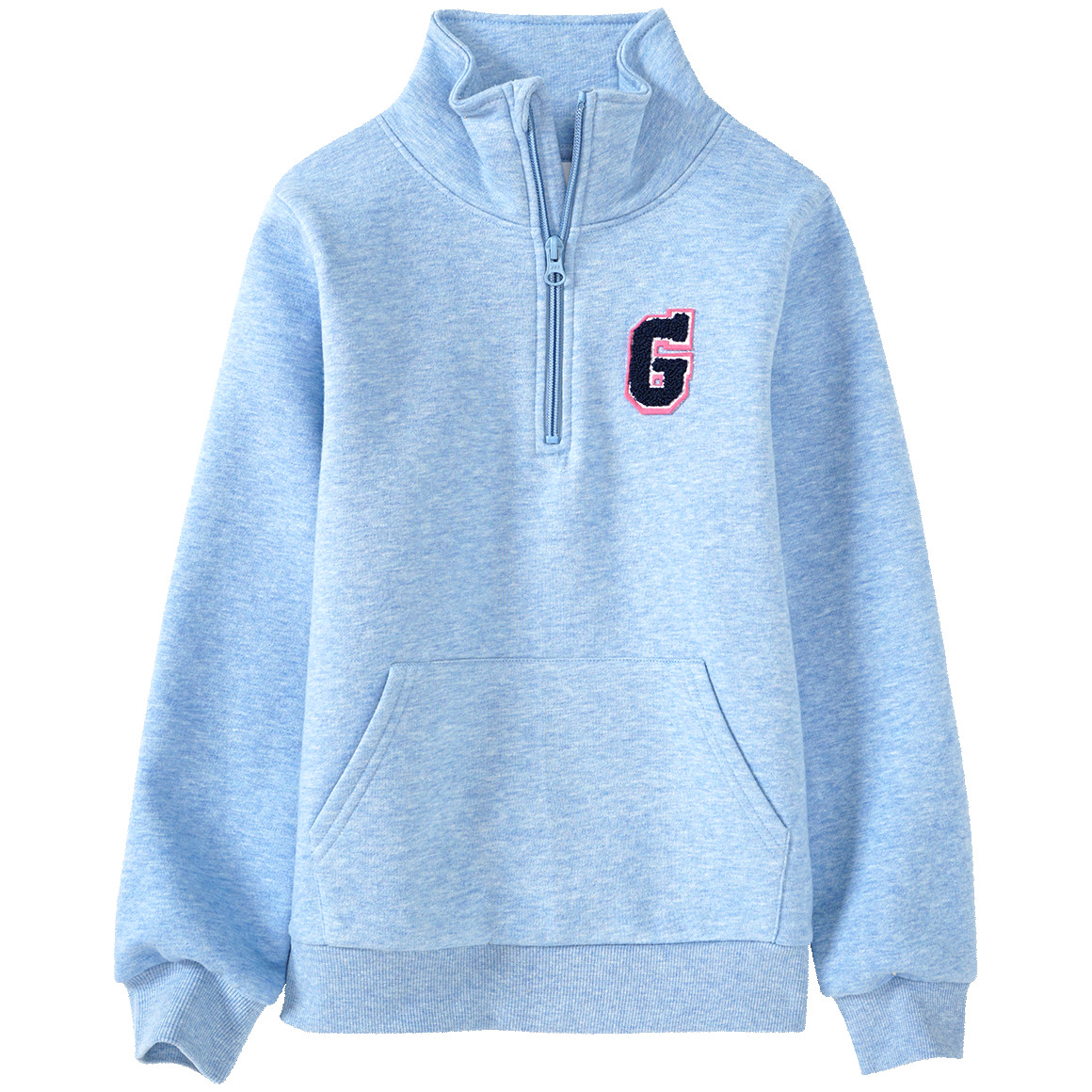 Mädchen Sweatshirt mit Stehkragen
