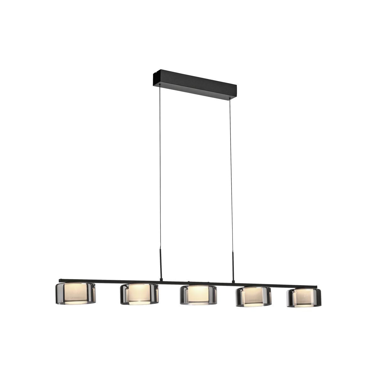 Paul Neuhaus 5-flg Pendellampe Rika Schwarz