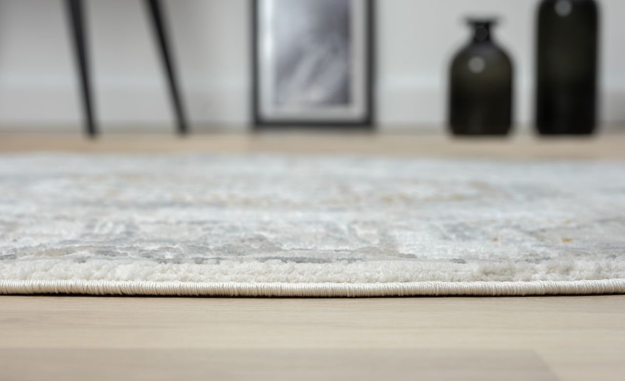 MyFlair Teppich Mabel, 120cm x 120cm, Farbe Beige, rund, Florhöhe 10mm