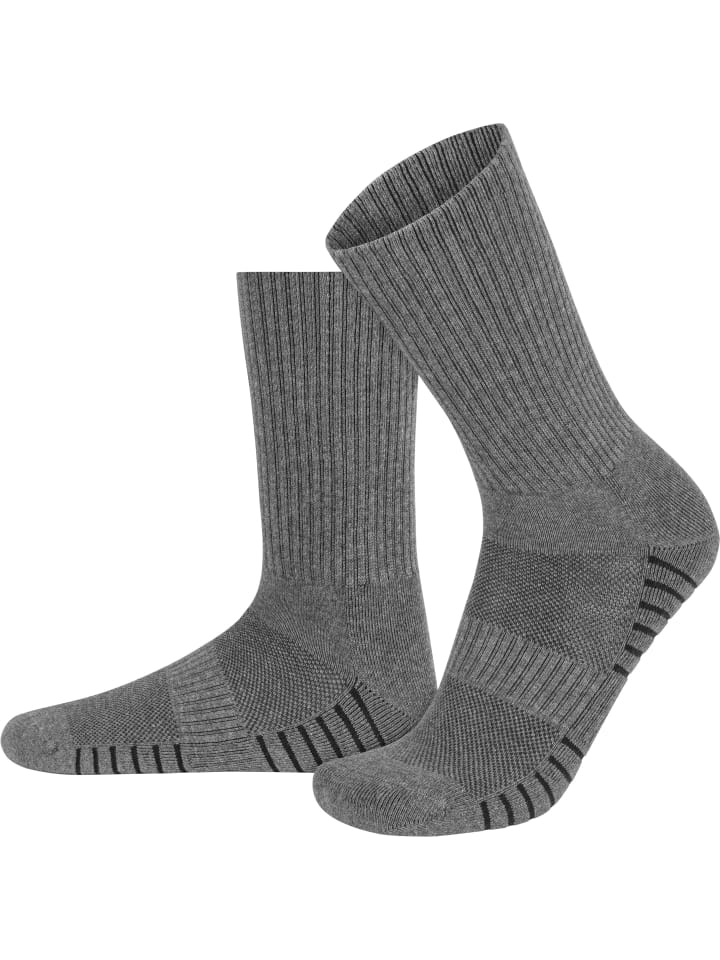 normani 4 Trekkingwandersocken mit Polstersohle und Komfortbund in Grau günstig kaufen