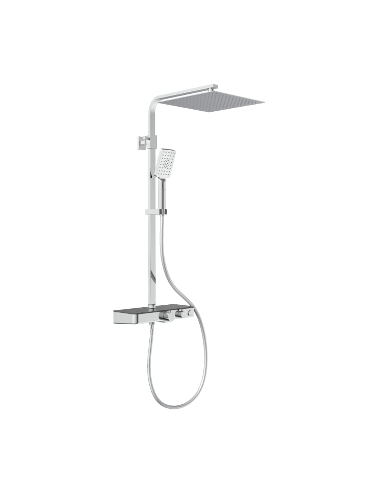 Schütte Duschset OCEAN in Chrom/Anthrazit, mit Thermostat - (L) 55 x (B) 35 x (H) 120 cm günstig kaufen onesize