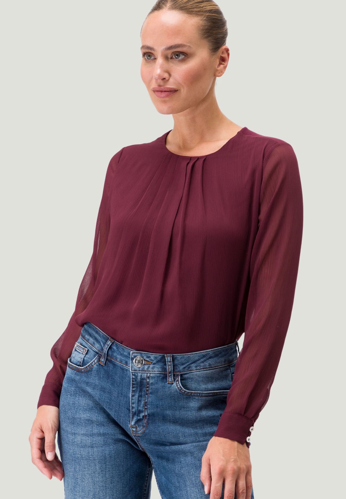 Blusenshirt mit Falten
