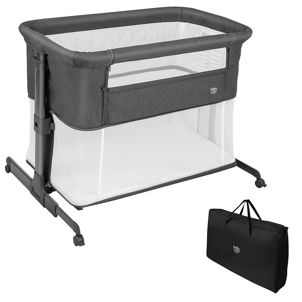 3 in 1 Beistellbett Laufstall Reisebett mit Matratze