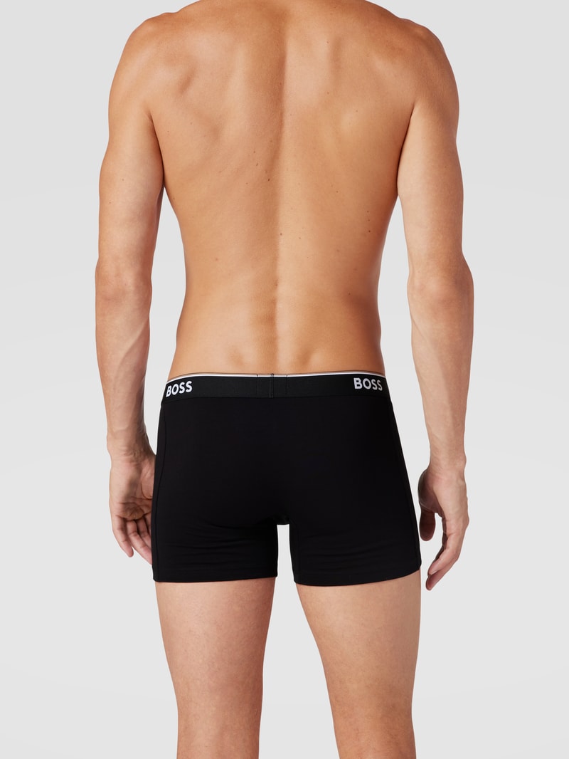 Trunks mit Logo-Bund im 3er-Pack Modell 'Power' in dunkelgrau