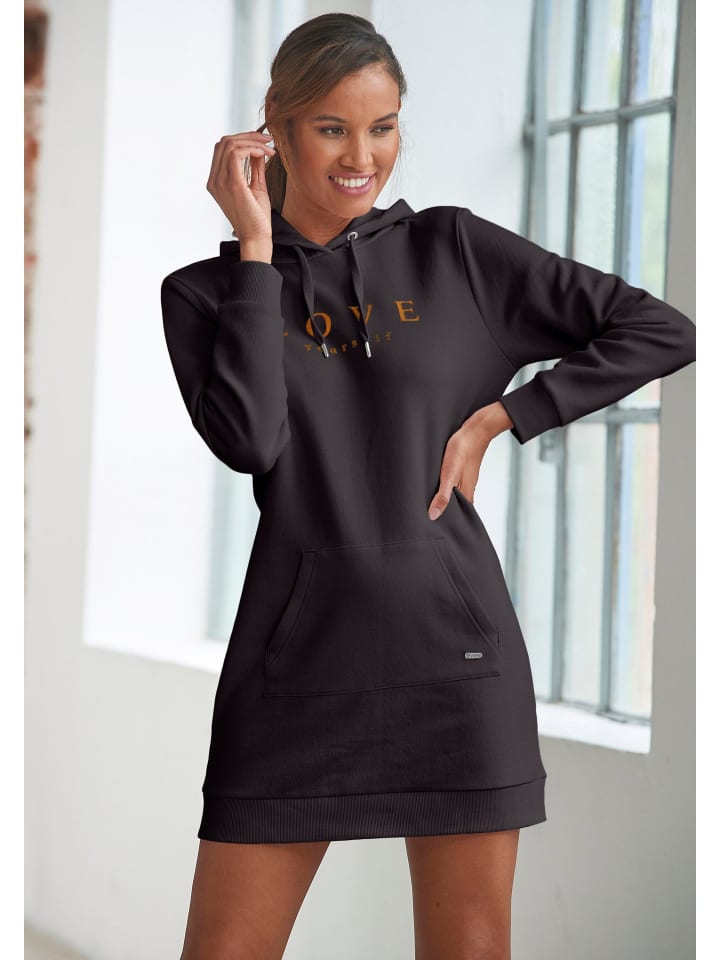 Buffalo Sweatkleid in schwarz günstig kaufen