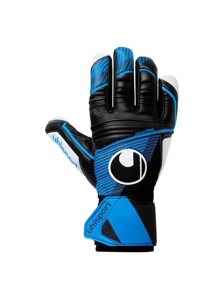 uhlsport  Torwarthandschuhe SOFT HN COMP in schwarz/fluo blau/weiß günstig kaufen