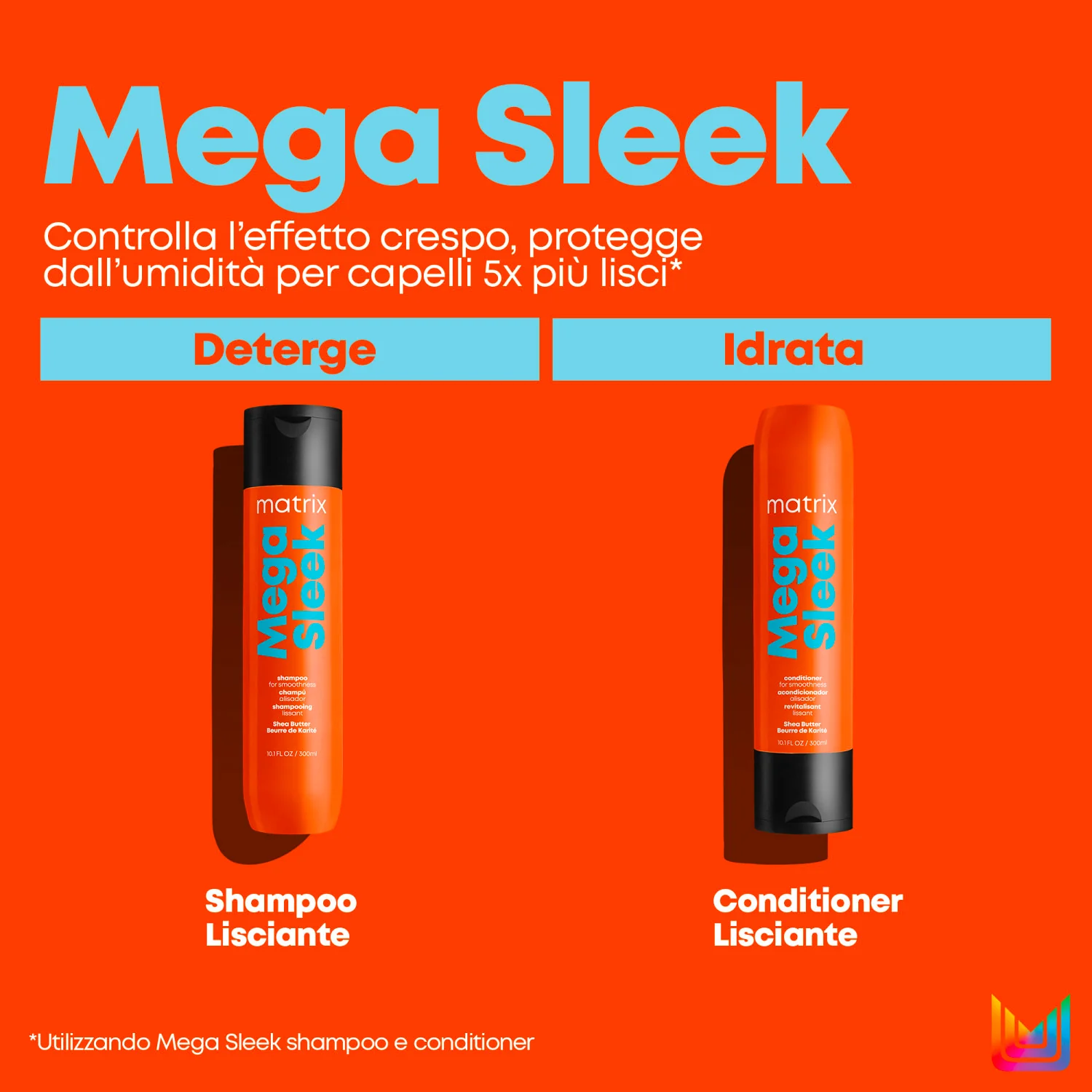 Total Results Mega Sleek Conditioner - Silottava, kurinpitava/takkuuntumista ehkäisevä hoitoaine hiuksille
