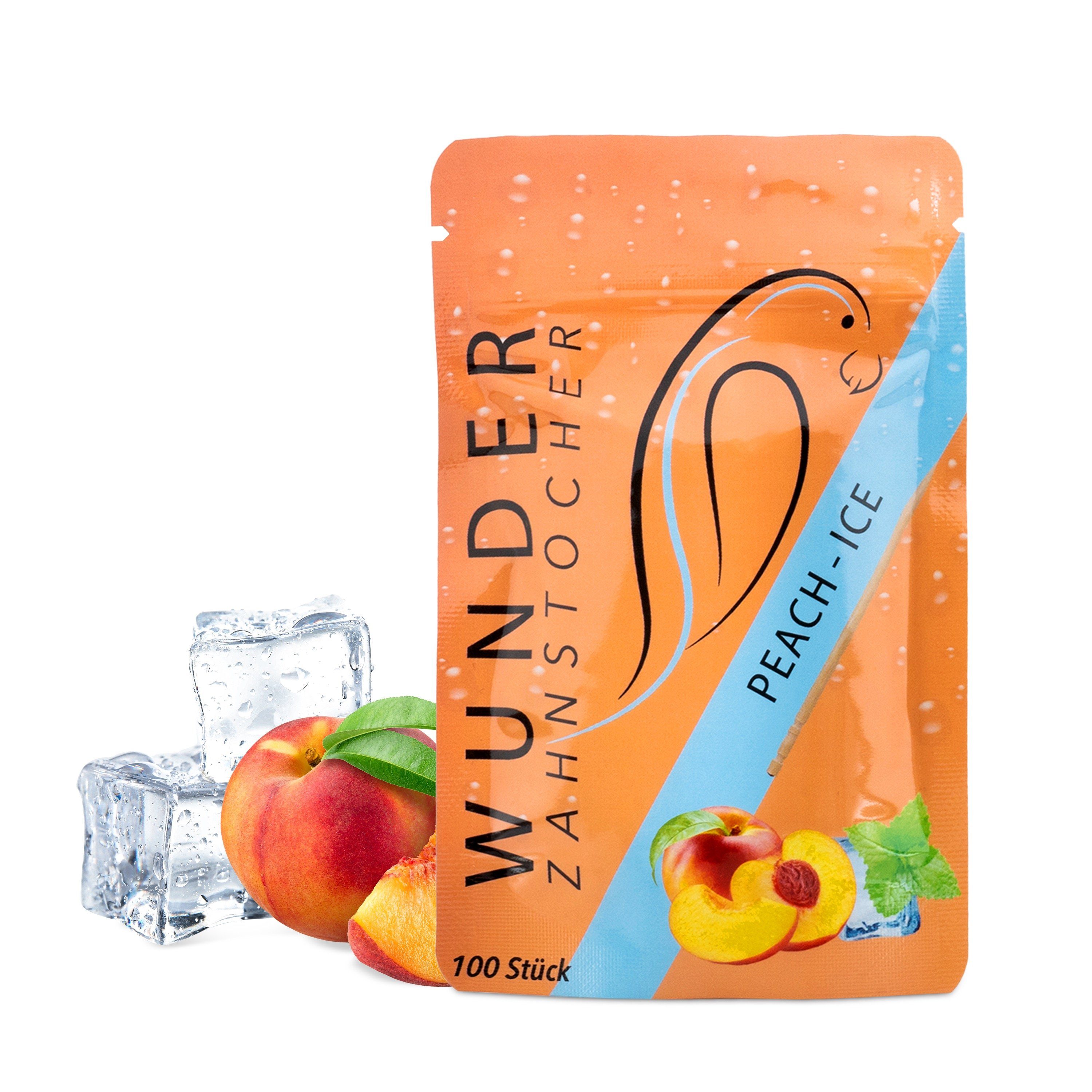 Wunder Zahnstocher Mundpflegecenter Wunder Zahnstocher mit Geschmack - Refill Pack - Pfirsich/Ice