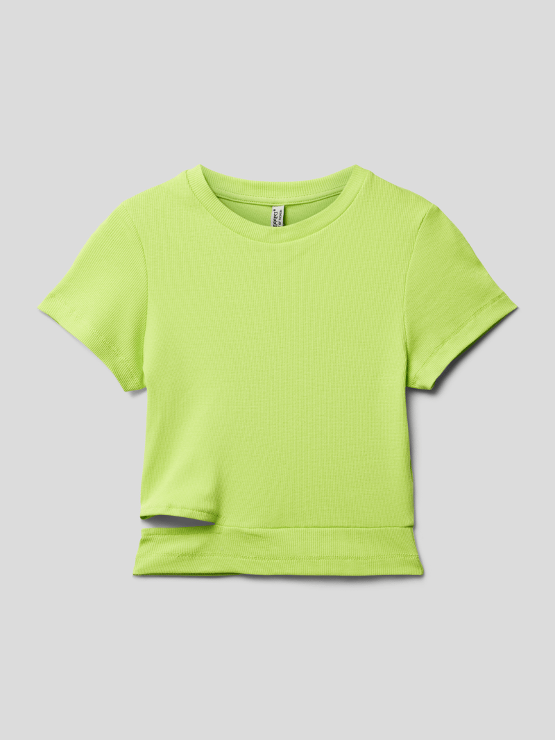 T-Shirt mit Cut Out Modell 'Girls Boxy T-Shirt' in apfelgrün