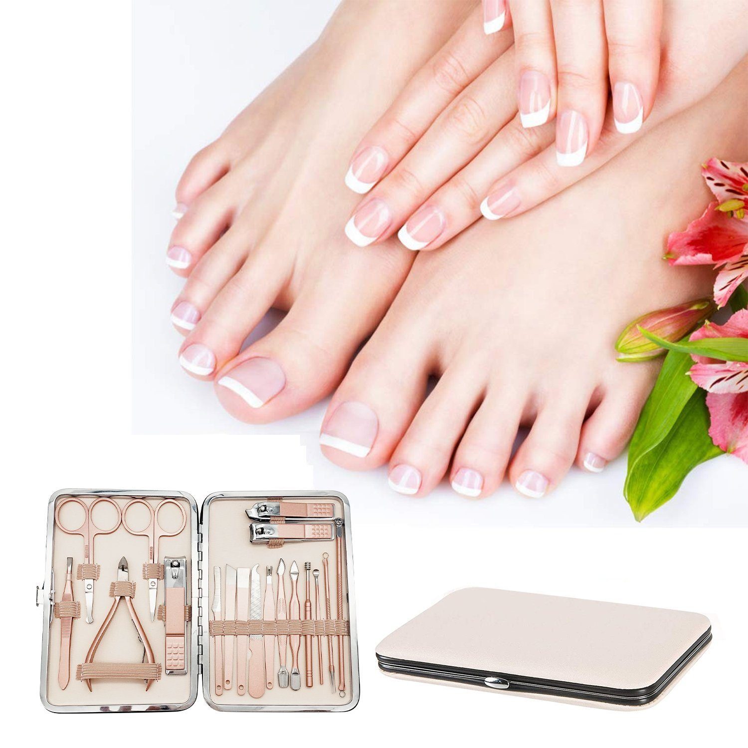 Scheiffy Maniküre-Pediküre-Set Nagelknipser-Sets, Maniküre und Pediküre-Werkzeuge, Nagelsets,18 Stück
