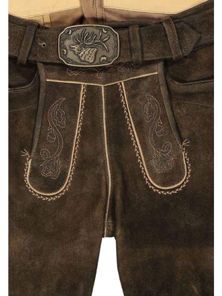 Spieth & Wensky Lederhose in Braun günstig kaufen