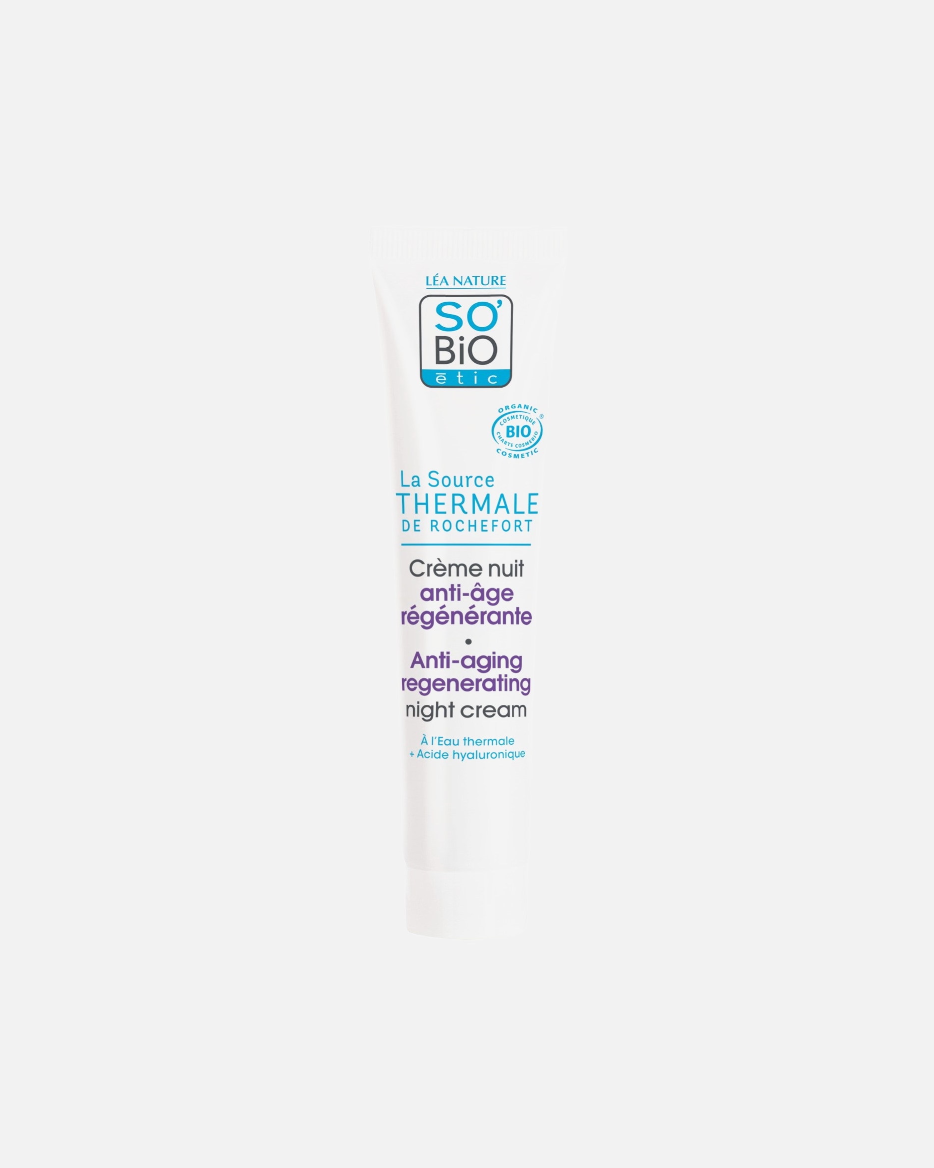 SO BiO étic Regenerierende Anti-Aging-Nachtcreme, hohe Verträglichkeit – Thermalwasser Rochefort