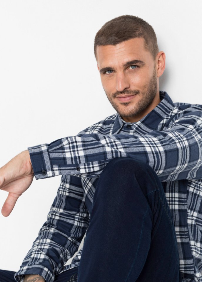 Flanell-Langarmhemd