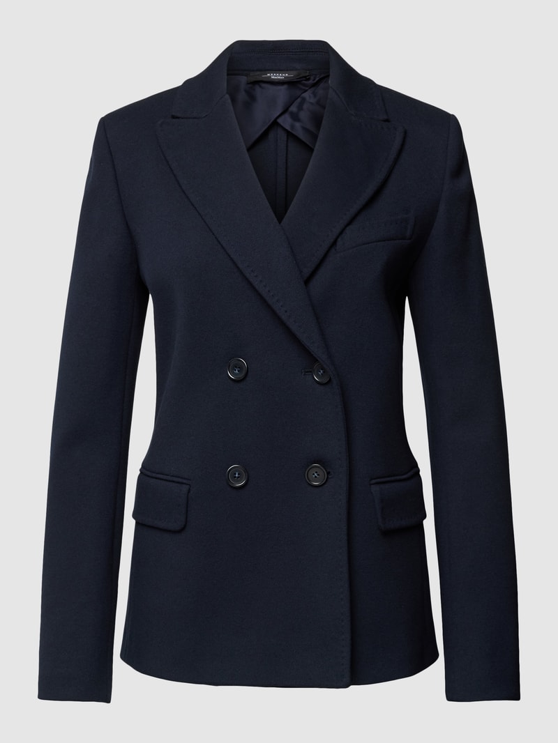 Blazer mit Karomuster Modell 'FUNGHI' in marineblau